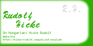 rudolf hicke business card